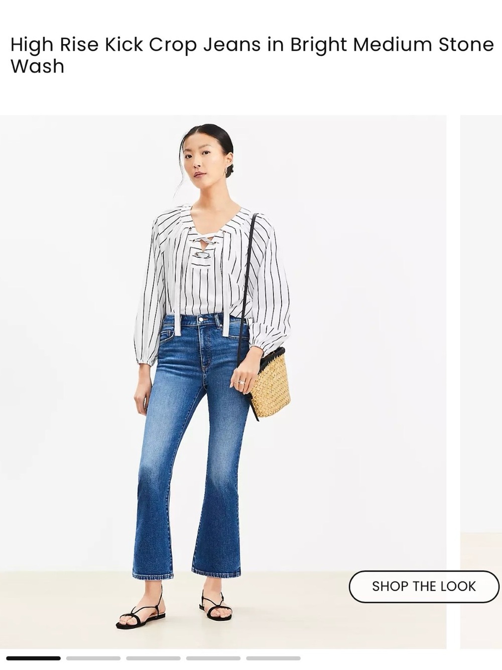 Loft High Rise The Kick Crop Jean